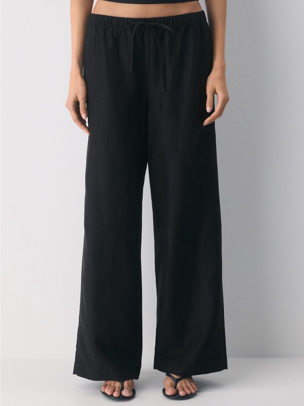 NWT Aritzia Wilfred The Lodge Pant CruiseLinen Black Size Small